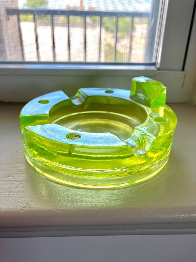 Uranium Glass Ashtray